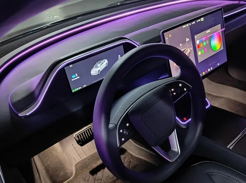 Дигитален километраж с амбиентно осветление за Tesla Model 3 Highland Model Y Janiper (2023+) 8.9″ LCD